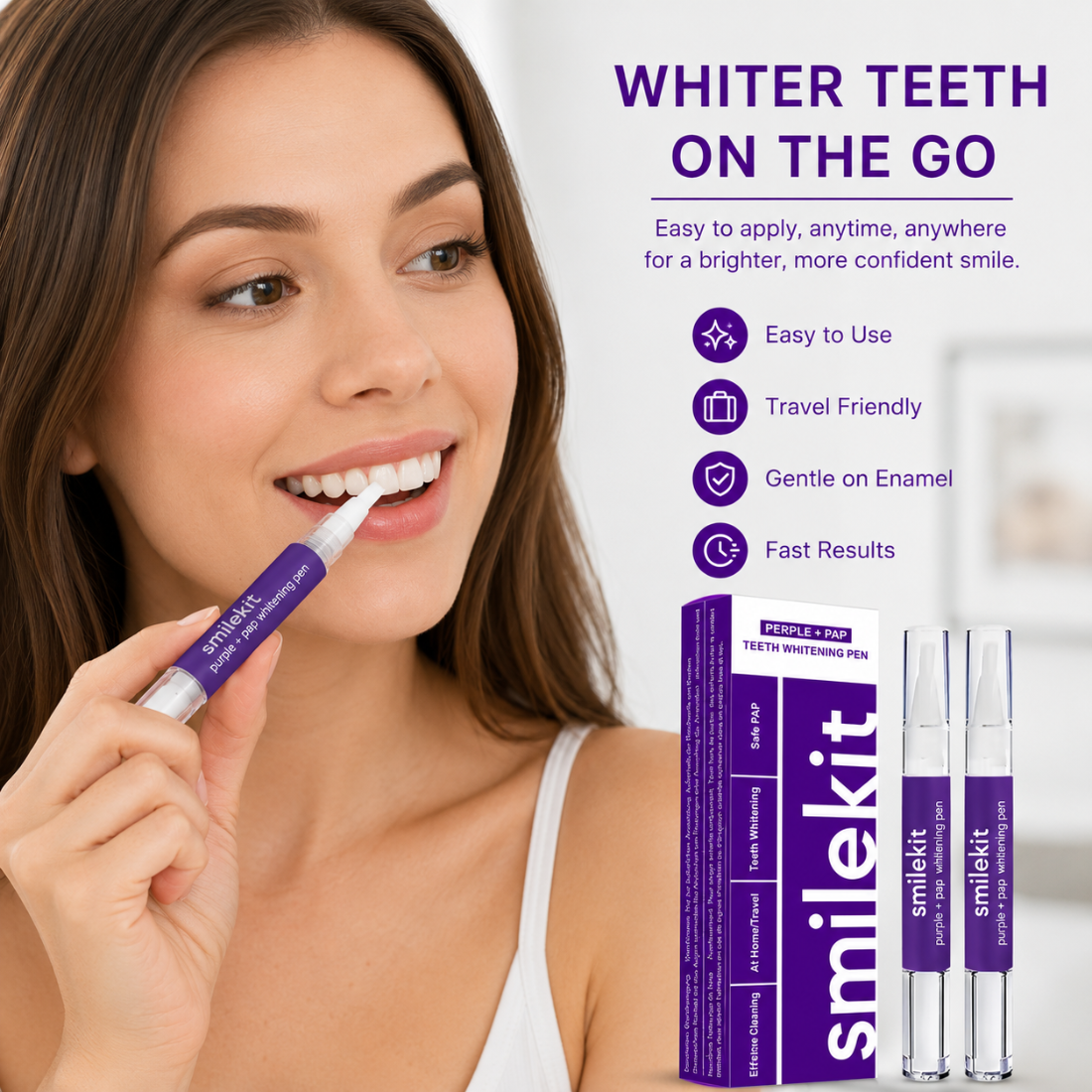 x3 Purple Teeth Whitening Pen