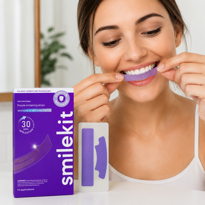 14 Pairs/28pcs Purple Teeth Whitening Strips