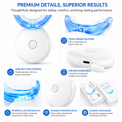 Rechargeable Teeth Whitening Kit Wireless LED
